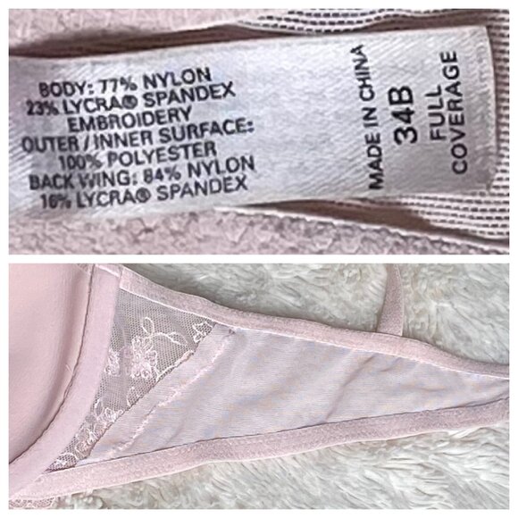 Victoria's Secret Angels Ipex Full Coverage Lace Trim Bra, Pink 34B - Picture 16 of 16